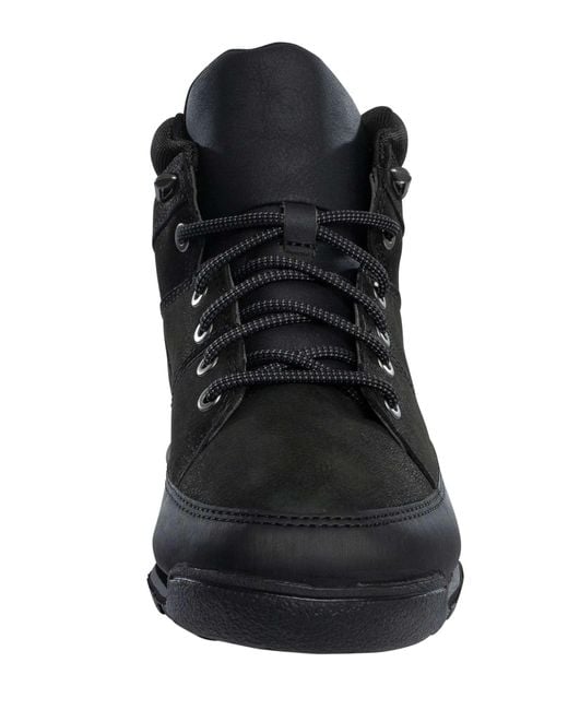 Timberland Black Euro Rock Mid Lace Boots for men
