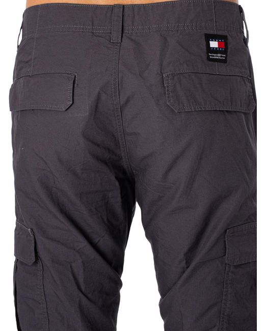 Tommy Hilfiger Gray Relaxed Ethan Cargo Trousers for men