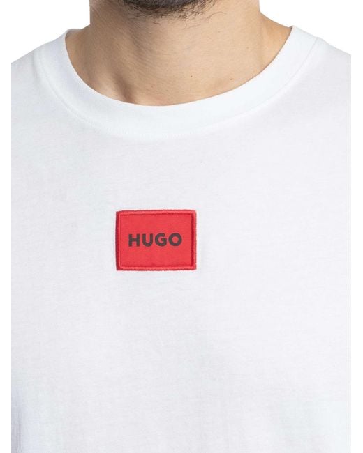 HUGO White Diragolino212 T-shirt for men