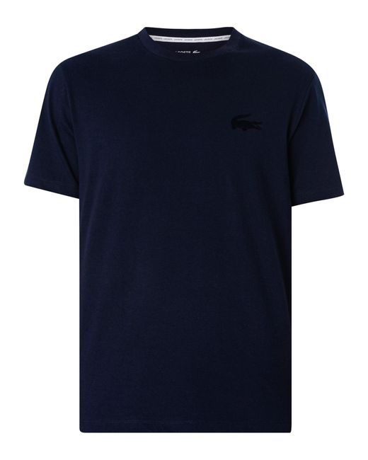 Lacoste Blue Lounge Chest Logo T-shirt for men