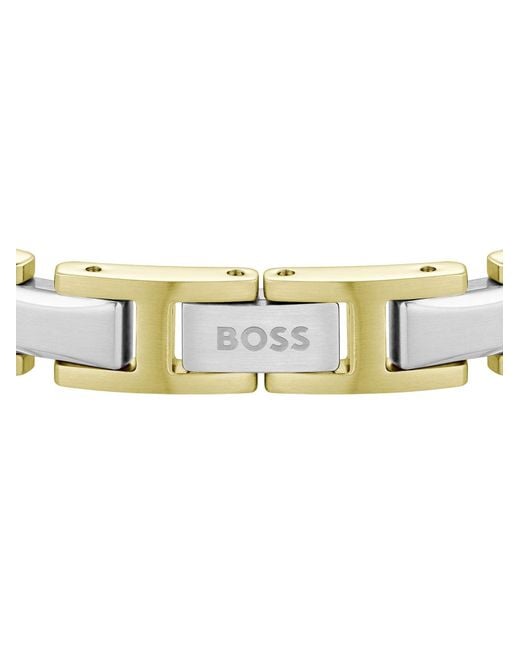 Boss Metallic H-link Cuff Logo Clasp for men