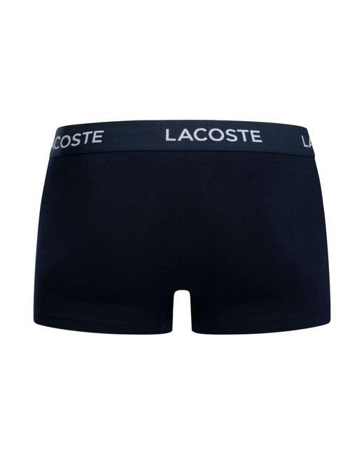 Lacoste Blue 3 Pack Cotton Stretch Trunks for men