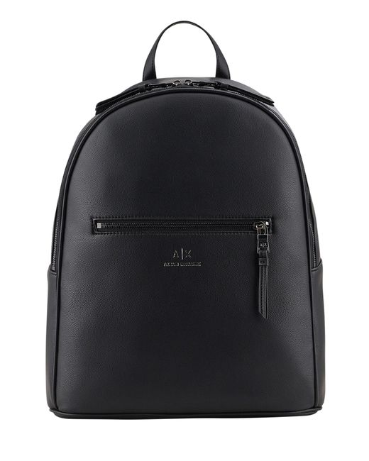 Armani Exchange Black Branded Backpack for men