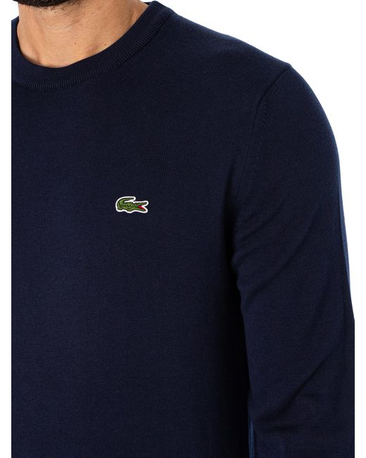 Lacoste Blue Logo Knit Sweatshirt for men