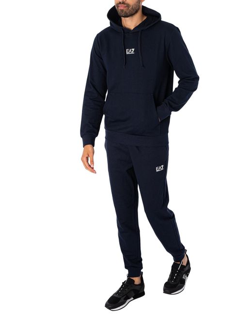 EA7 Blue Logo Joggers for men