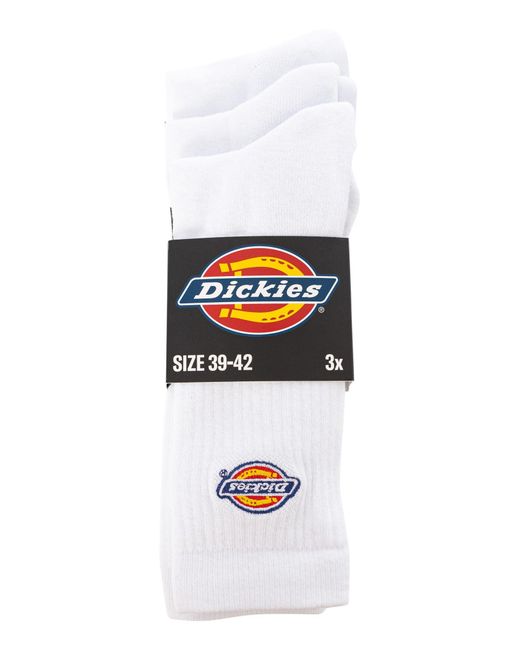 Dickies White 3 Pack Valley Grove Socks for men