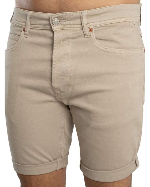 Replay Natural Rbj 981 Denim Tapered Shorts for men
