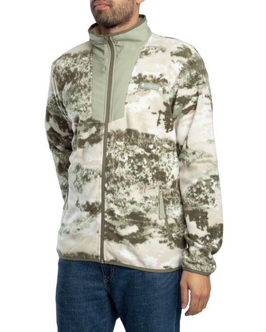 Columbia Gray Sequoia Grove Printed Zip Jacket for men