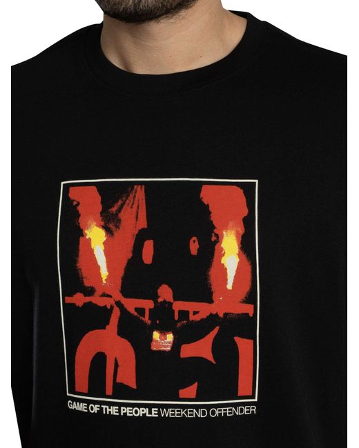 Weekend Offender Black The People Graphic T-shirt for men
