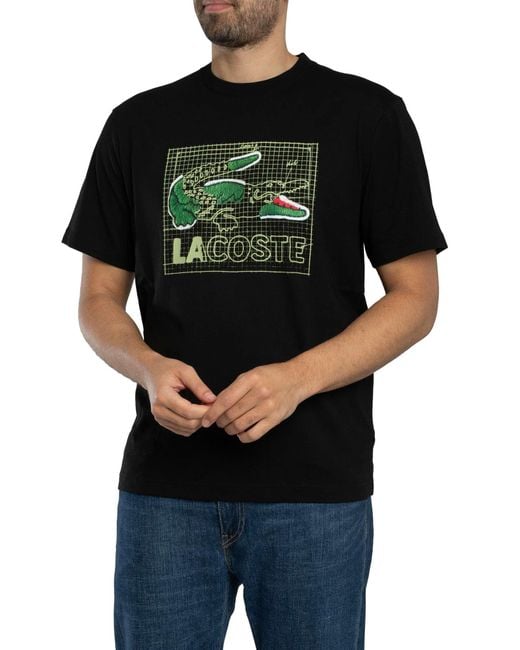 Lacoste Black Plan Graphic T-shirt for men