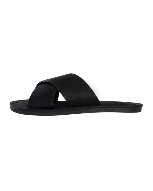 Superdry Black Vintage Cross Strap Sliders for men