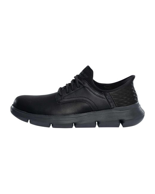 Skechers Black Garza Carlyn Leather Trainers for men