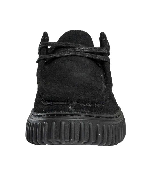 Clarks Black Torhill Lo Suede Shoes for men