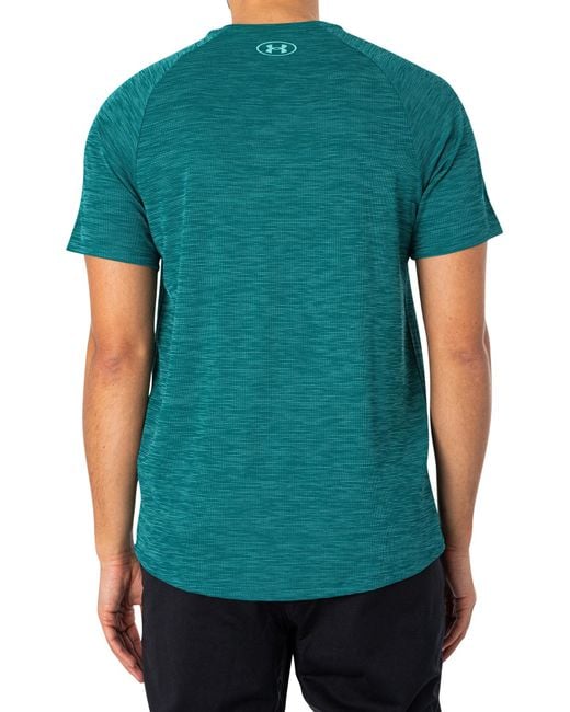 Under Armour Green Tech Textured Short Sleeve T-shirt for men