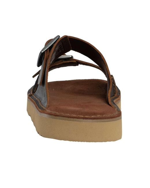 Clarks Brown Solsbury Strap Sandals for men
