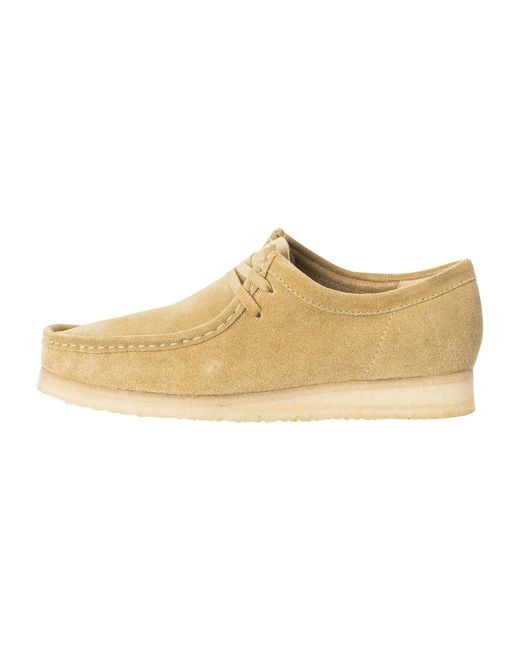 Clarks Natural Wallabee Suede Shoes for men