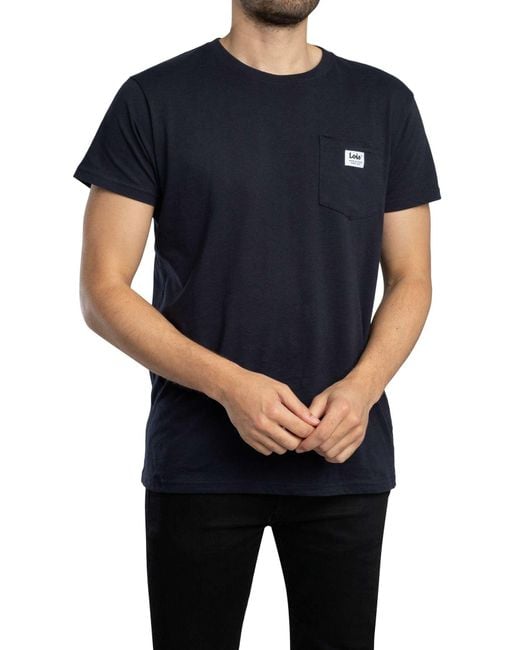 Lois Black Teco Chest Pocket T-shirt for men
