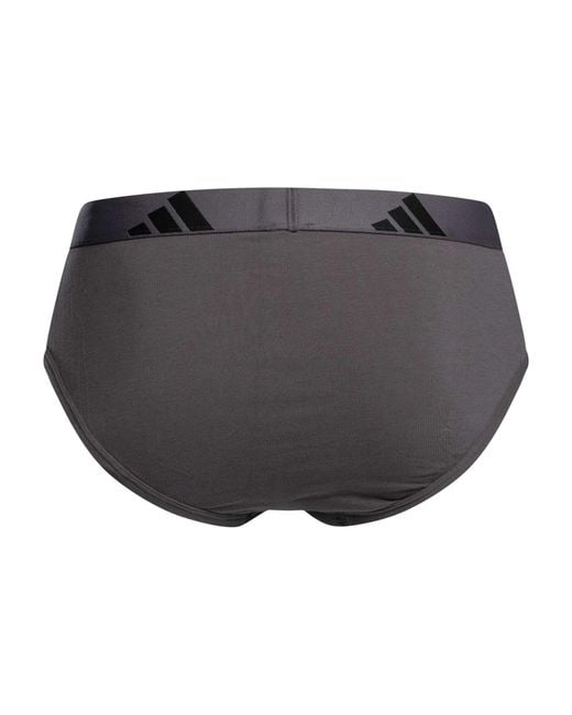 Adidas Black 3 Pack Active Flex Cotton Briefs for men