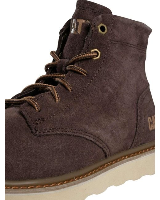 Caterpillar Brown Narrate Suede Boots for men