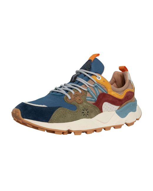 Flower Mountain Blue Yamano 3 Trainers for men