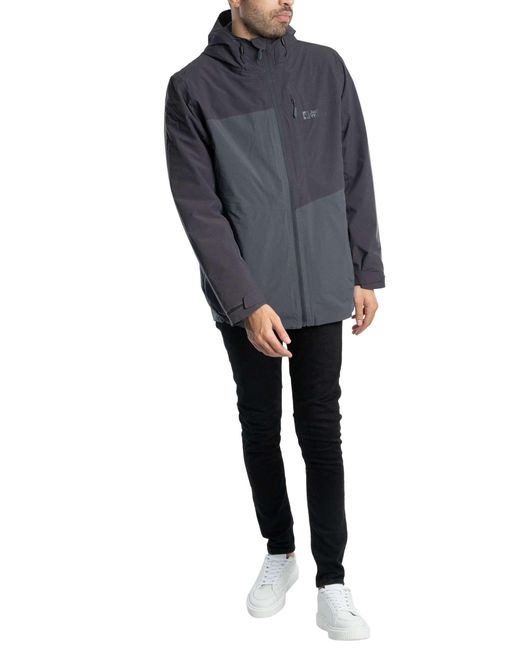 Jack Wolfskin Gray Feldberg 3 In 1 Jacket for men