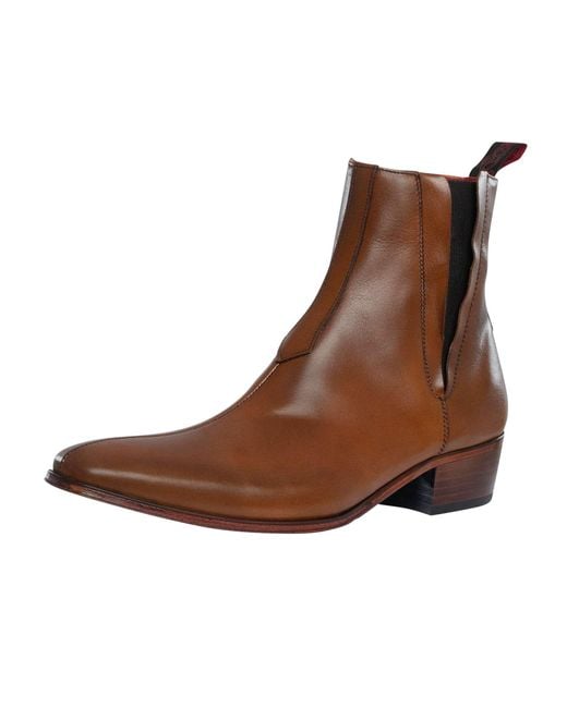 Jeffery West Brown Carlito Leather Boots for men