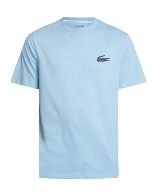 Lacoste Blue Crocodile Print Lounge T-shirt for men
