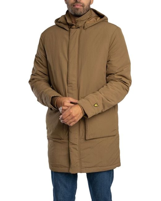 Lyle & Scott Natural Wadded Parka Jacket for men