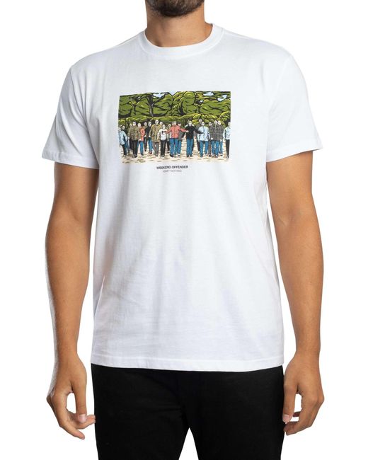 Weekend Offender White Gse Graphic T-shirt for men