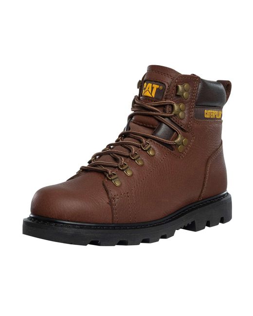 Caterpillar Brown Arlington Wide Leather Boots for men
