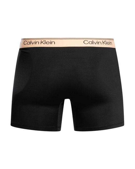 Calvin Klein Black 3 Pack Microfiber Stretch Boxer Briefs for men
