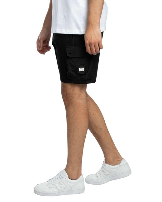 Weekend Offender Black Noreaster Cargo Shorts for men