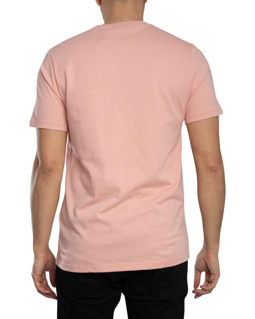 Lyle & Scott Pink Logo Plain T-shirt for men