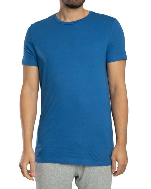 Calvin Klein Blue 3 Pack Classic Lounge T-shirt for men