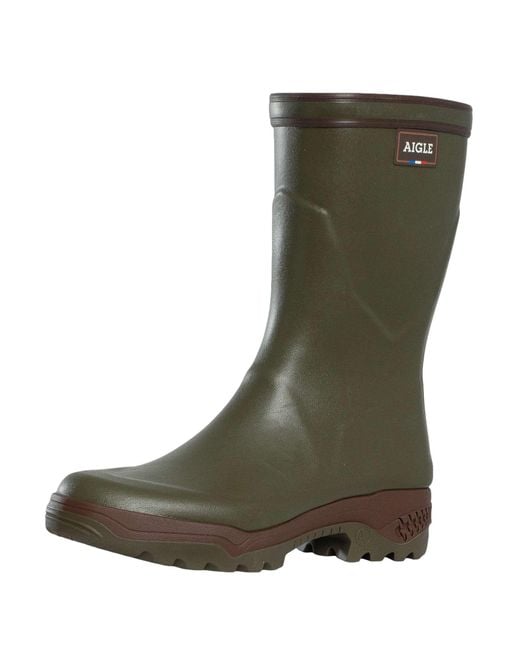 Aigle Green Parcours 2 Low Wellington Boots for men
