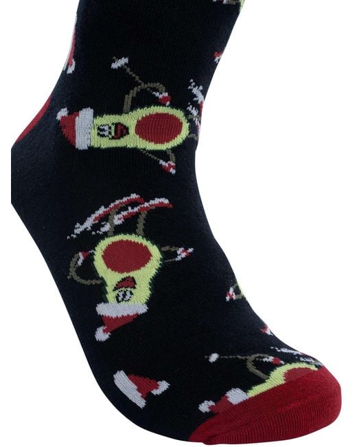 Jack & Jones Black Xmas Avocado Trunks & 2 Pack Socks Gift Box for men