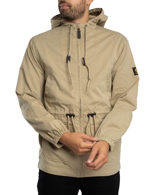 Trojan Natural Twill Badged Parka Jacket for men