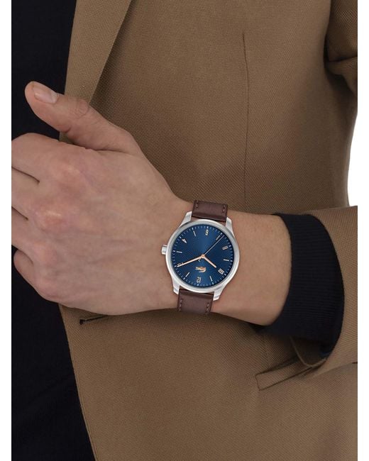 Lacoste Blue Lisbon Leather Watch for men