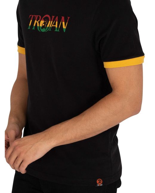 Trojan Black Branded T-shirt for men