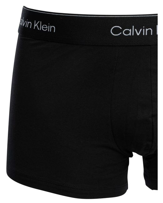 Calvin Klein Black 5 Pack Icon Trunks for men