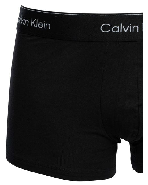 Calvin Klein Black 5 Pack Icon Trunks for men