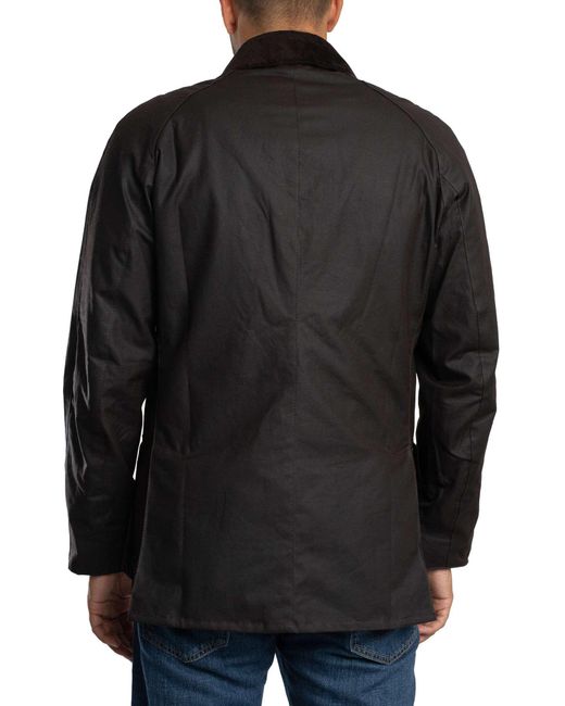 Barbour Black Ashby Wax Jacket for men
