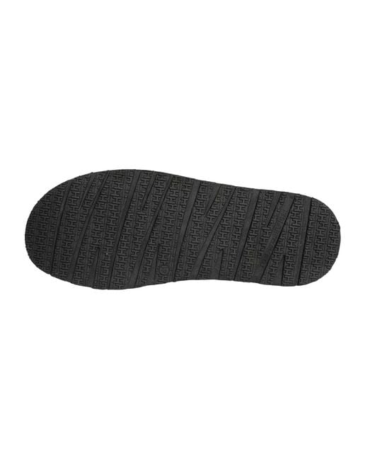 Tommy Hilfiger Black Core Leather Criss Sandals for men