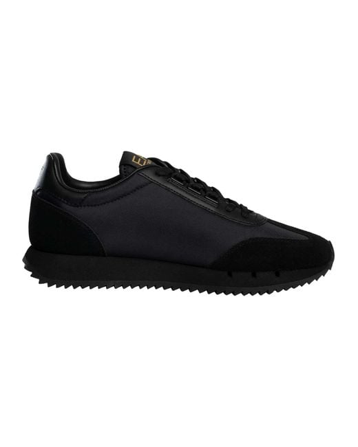 EA7 Black Big Logo Trainers for men
