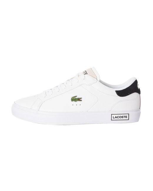 Lacoste White Powercourt 124 2 Sma Leather Trainers for men