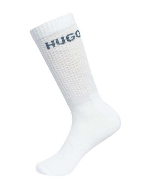 HUGO White 6 Pack Quarter Socks for men