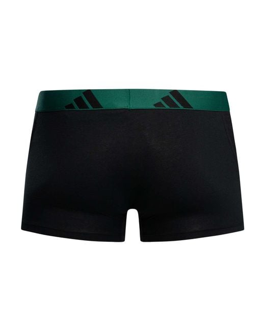 Adidas Black 5 Pack Active Flex Cotton Trunks for men