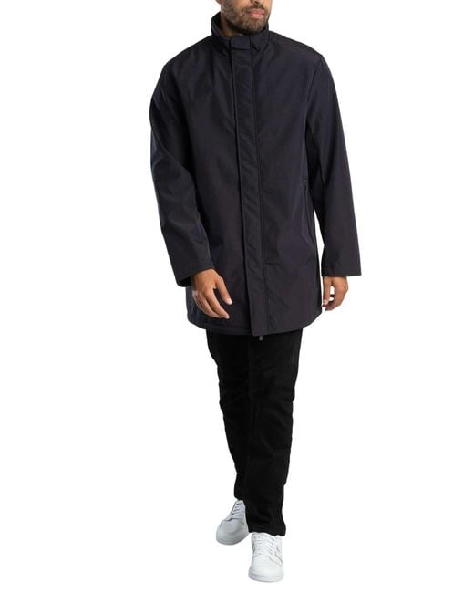 ARMANI EXCHANGE Blue Box Logo Trech Coat for men