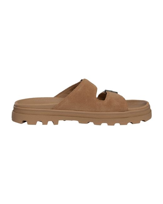 Palladium Brown Dunelite Riviera Suede Sandals for men