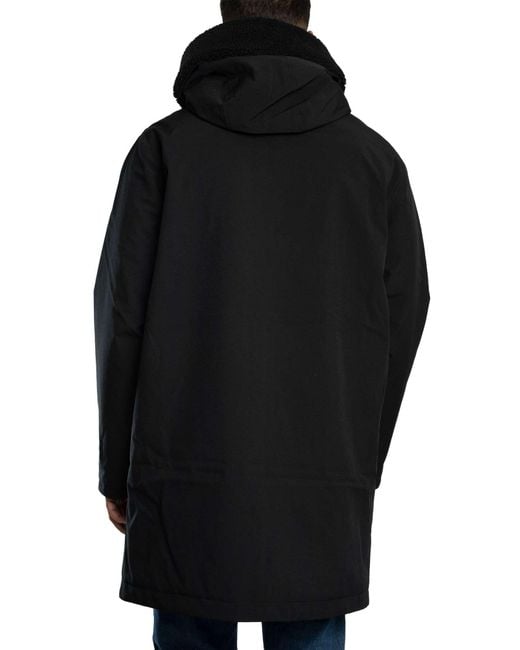 Lyle & Scott Black Cold Weather Parka Jacket for men